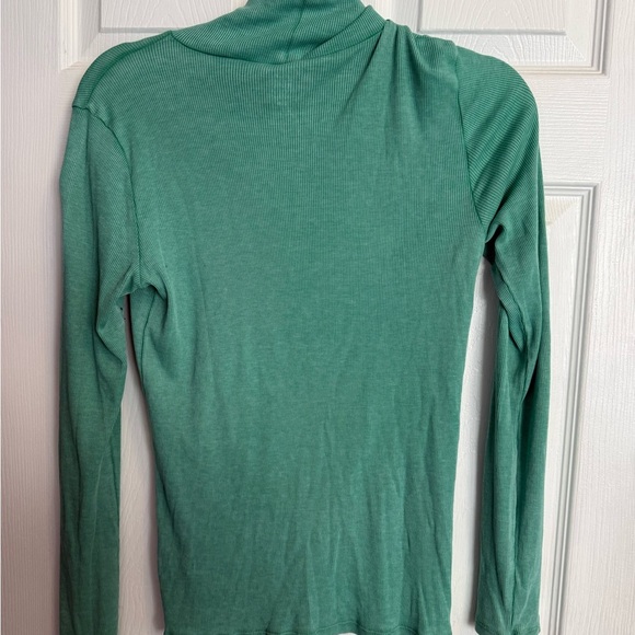Aerie Teal Long Sleeve Women's Blouse - Picture 5 of 5